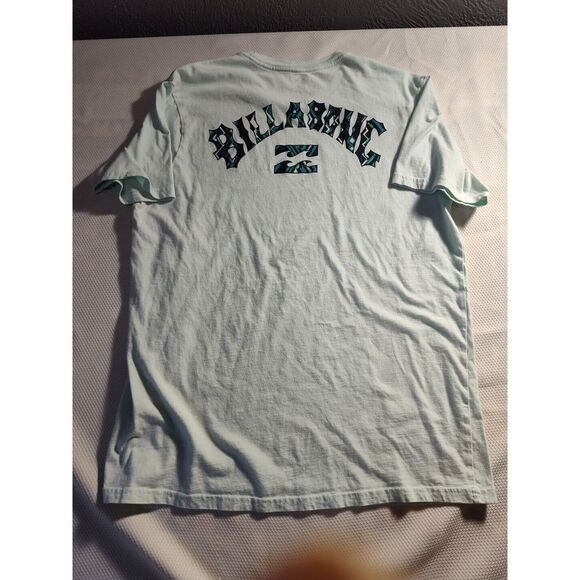 Billabong Large Premium Cotton T-shirt‎ Light Blue Back Big Logo 818 - Picture 5 of 5